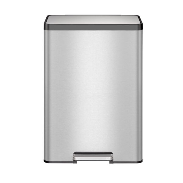 EcoCasa 2 pedaalemmer 45 liter mat RVS - VB 913845 - Afbeelding 3