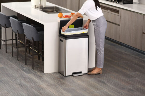 EcoCasa 2 pedaalemmer 45 liter mat RVS - VB 913845 - Afbeelding 7