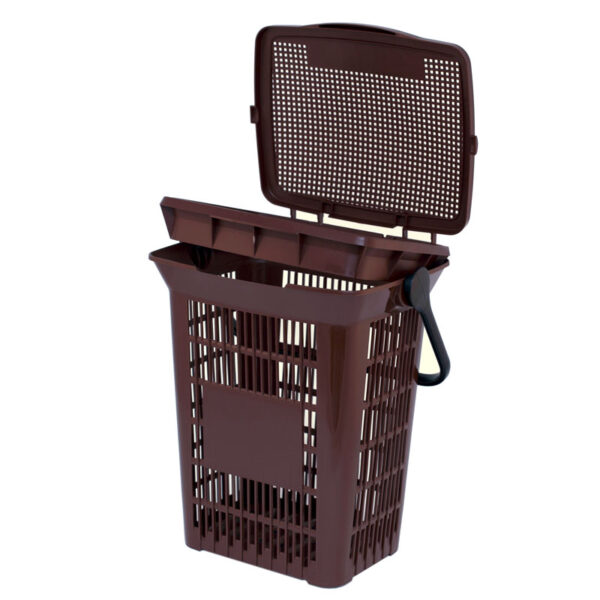 Umimax geventileerd met zakhouder 10 liter bruin - VB 188130 - Afbeelding 2