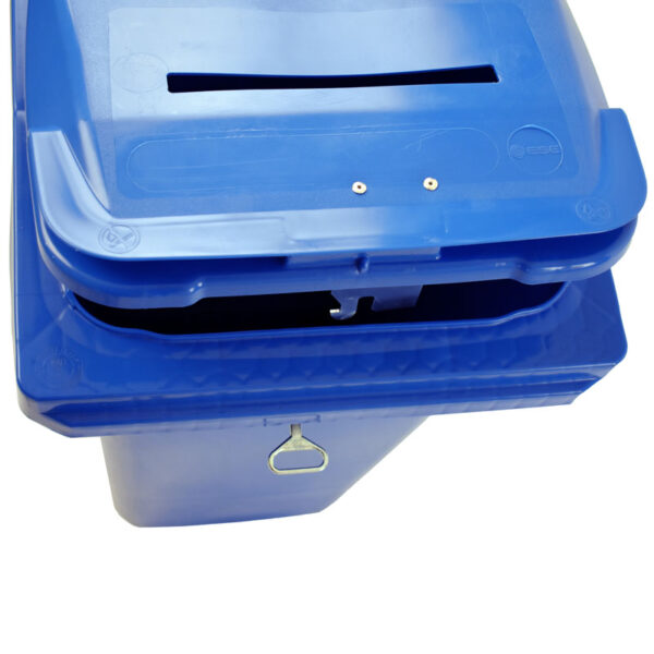 Container met papiergleuf en slot blauw - VB 120400 - Afbeelding 3