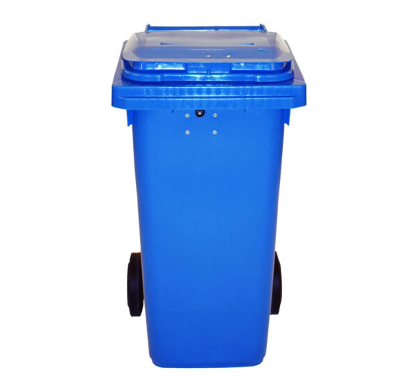 Container met papiergleuf en slot blauw - VB 120400 - Afbeelding 4