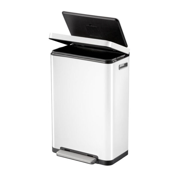 X-Cube pedaalemmer 30 liter wit, mat RVS - VB 936830 - Afbeelding 3