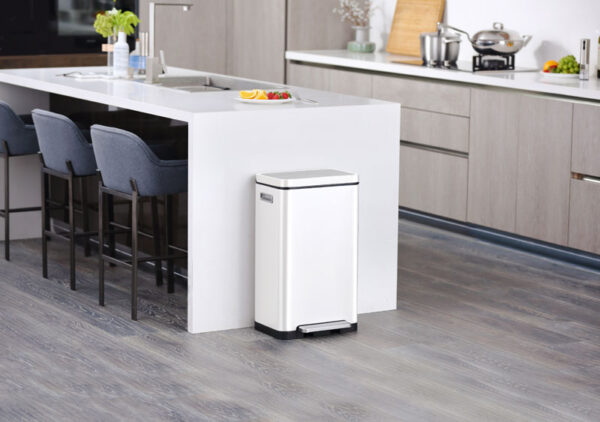 X-Cube pedaalemmer 30 liter wit, mat RVS - VB 936830 - Afbeelding 6