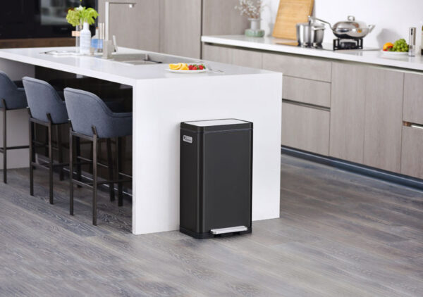 X-Cube pedaalemmer 30 liter zwart glanzend, mat RVS - VB 936830 - Afbeelding 6