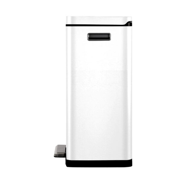 X-Cube recycling pedaalemmer 20+20 liter wit, mat RVS - VB 936840 - Afbeelding 5