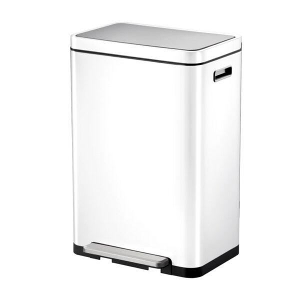 X-Cube pedaalemmer 45 liter wit, mat RVS - VB 936845 - Afbeelding 2