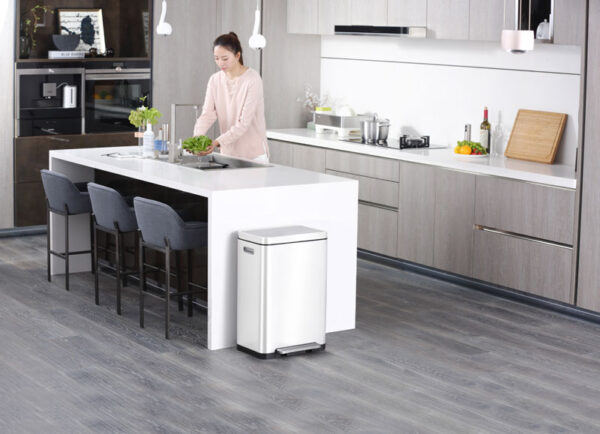 X-Cube pedaalemmer 45 liter wit, mat RVS - VB 936845 - Afbeelding 6