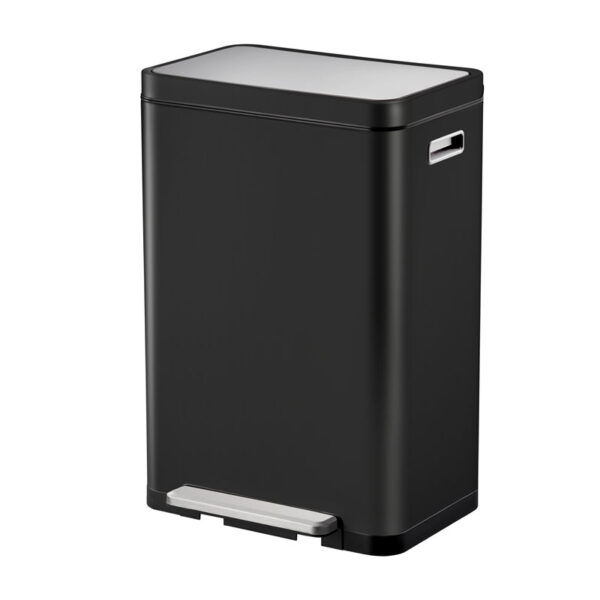 X-Cube pedaalemmer 45 liter zwart glanzend, mat RVS - VB 936845 - Afbeelding 2