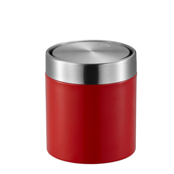 Fandy Tafelafvalbak 1,5 liter rood, mat RVS - VB 920474