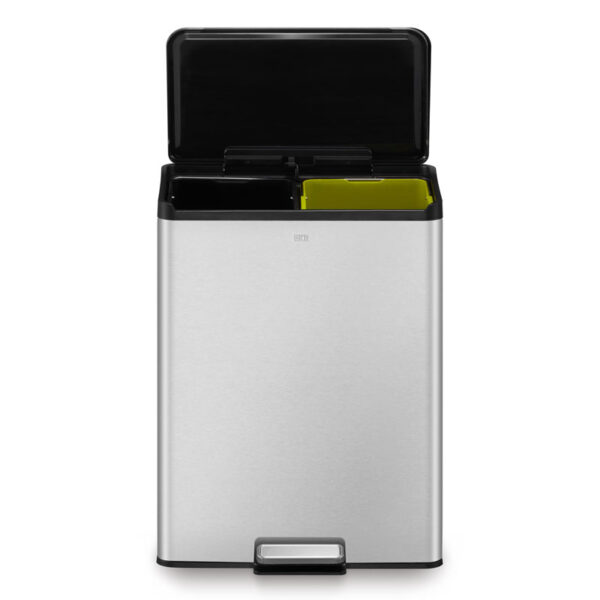 Essential Recycler pedaalemmer 20+20 liter mat RVS - VB 822840 - Afbeelding 2