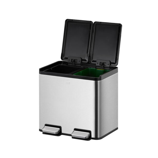 Essential splitted Recycler pedaalemmer 10+10 liter mat RVS - VB 822920 - Afbeelding 2