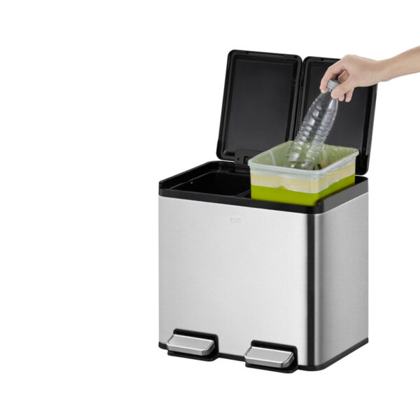 Essential splitted Recycler pedaalemmer 10+10 liter mat RVS - VB 822920 - Afbeelding 7