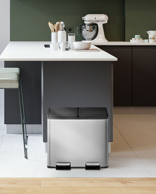 Essential splitted Recycler pedaalemmer 10+10 liter mat RVS - VB 822920 - Afbeelding 9