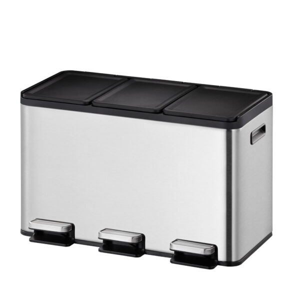 Essential splitted Recycler pedaalemmer 3x10 liter mat RVS - VB 822930