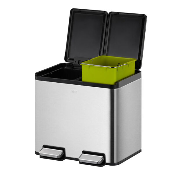 Essential splitted Recycler pedaalemmer 15+15 liter mat RVS - VB 822931 - Afbeelding 2