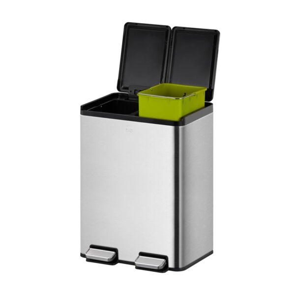 Essential splitted Recycler pedaalemmer 20+20 liter mat RVS - VB 822940 - Afbeelding 2