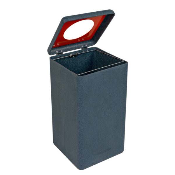 Circulaire Afvalbak Plastic 65 liter grijs, oranje - VB 192373 - Afbeelding 3