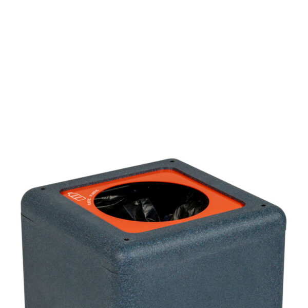Circulaire Afvalbak Plastic 65 liter grijs, oranje - VB 192373 - Afbeelding 6