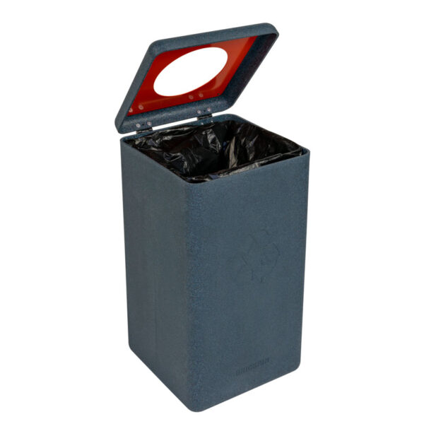 Circulaire Afvalbak Plastic 65 liter grijs, oranje - VB 192373 - Afbeelding 7
