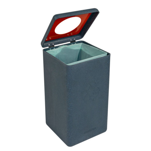 Circulaire Afvalbak Plastic 65 liter grijs, oranje - VB 192373 - Afbeelding 8