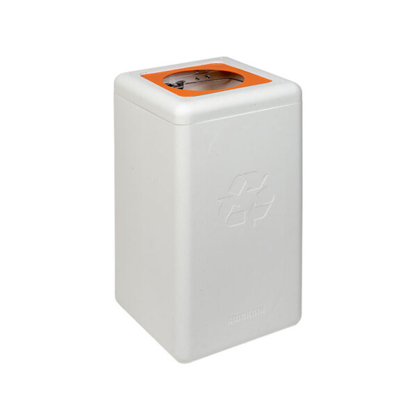 Circulaire Afvalbak Plastic 65 liter wit, oranje - VB 192410