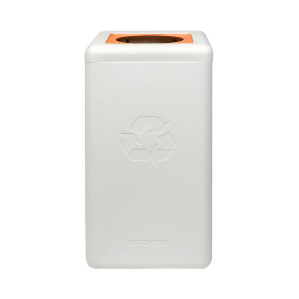 Circulaire Afvalbak Plastic 65 liter wit, oranje - VB 192410 - Afbeelding 2