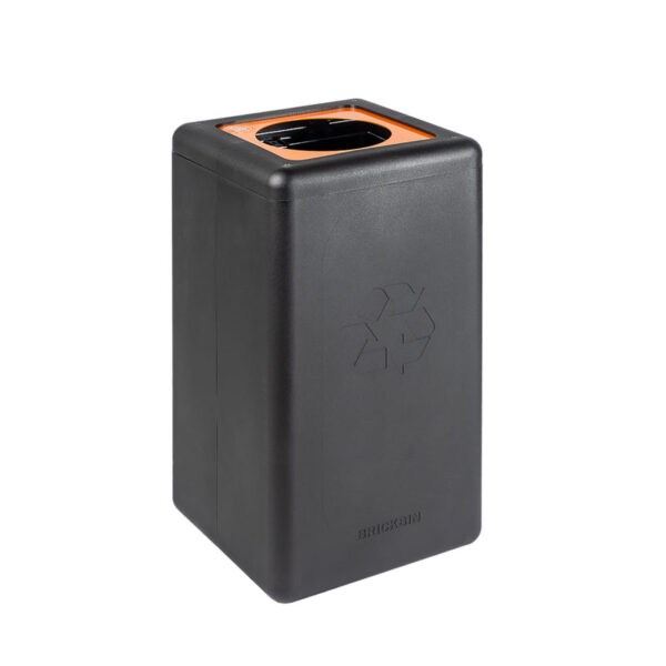 Circulaire Afvalbak Plastic 65 liter zwart, oranje - VB 192458