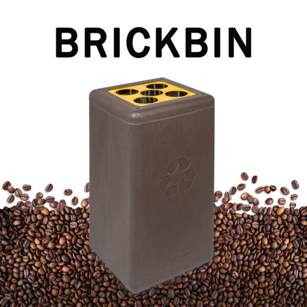 Circulaire Bekerbak gerecycled koffiedik Cups 65 liter bruin, geel - VB 193882 - Afbeelding 4
