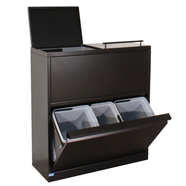 Bica 881 Afvalstation met deksel 80 liter zwart - VB 195251 - Afbeelding 2