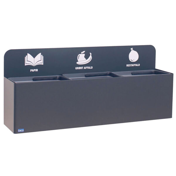 Bica 811 Wandafvalstation 3x20 liter antraciet - VB 195268