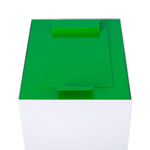 Top met klepdeksel voor modulaire afvalscheidingsunit 60 liter groen - VB 946710 - Afbeelding 2