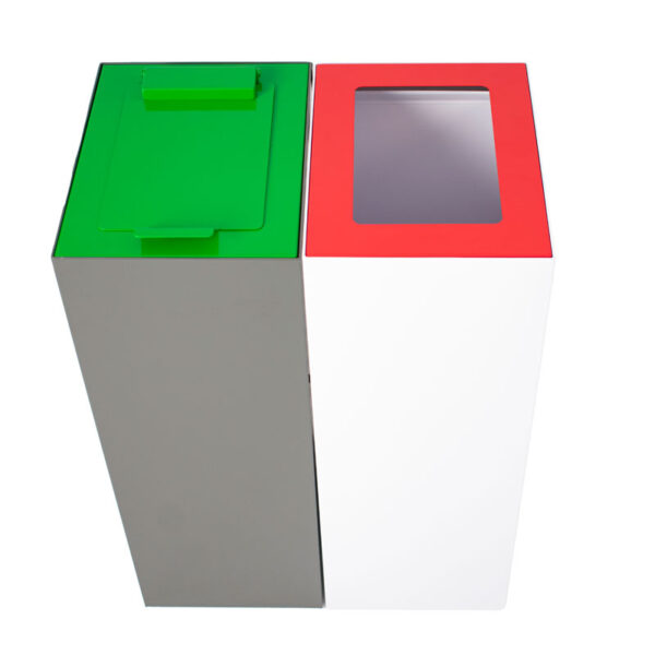 Top met klepdeksel voor modulaire afvalscheidingsunit 60 liter groen - VB 946710 - Afbeelding 8