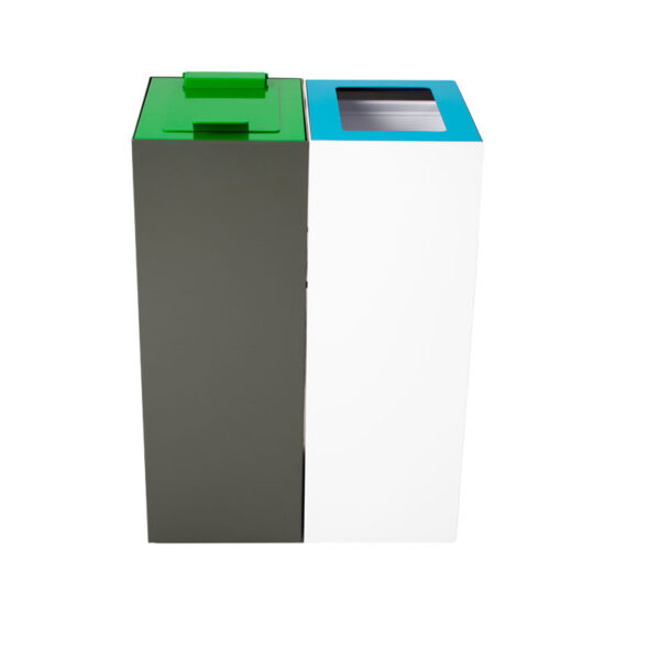 Top met klepdeksel voor modulaire afvalscheidingsunit 60 liter groen - VB 946710 - Afbeelding 9