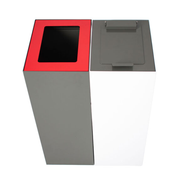 Top met klepdeksel voor modulaire afvalscheidingsunit 60 liter donkergrijs - VB 196227 - Afbeelding 8