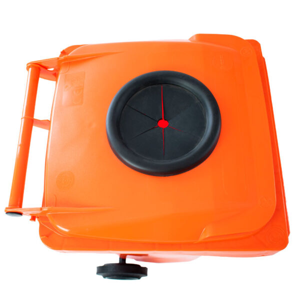 Container met rozet 120 liter oranje - VB 120500 - Afbeelding 2