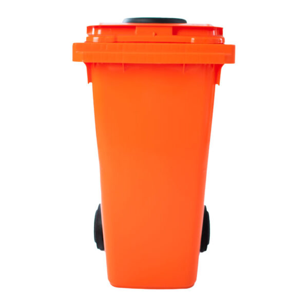Container met rozet 120 liter oranje - VB 120500 - Afbeelding 3