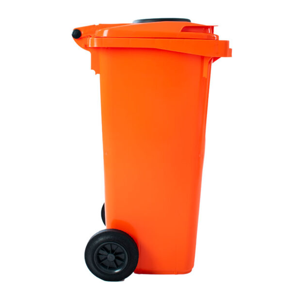 Container met rozet 120 liter oranje - VB 120500 - Afbeelding 4