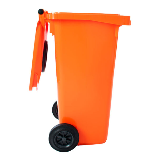 Container met rozet 120 liter oranje - VB 120500 - Afbeelding 5