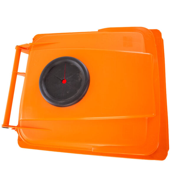 Container met rozet 240 liter oranje - VB 240500 - Afbeelding 2