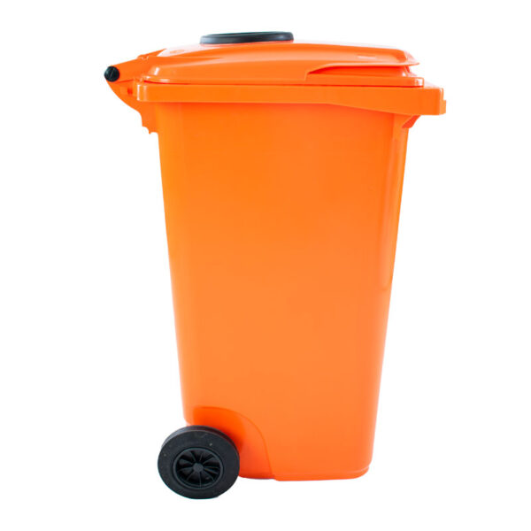 Container met rozet 240 liter oranje - VB 240500 - Afbeelding 4