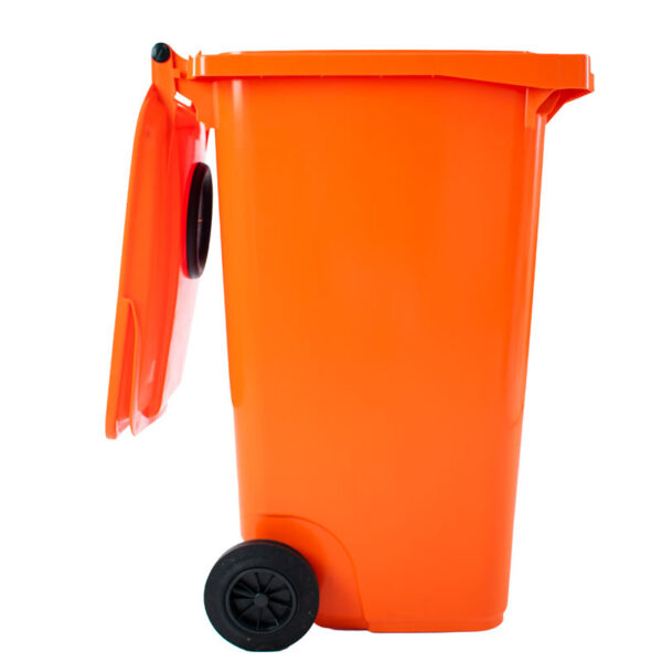 Container met rozet 240 liter oranje - VB 240500 - Afbeelding 5