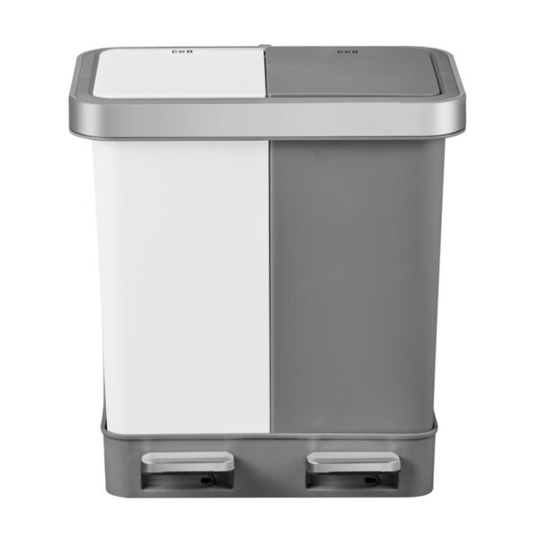 Hana Duo Recycling pedaalemmer 10+10 liter wit, grijs - VB 620020 - Afbeelding 7
