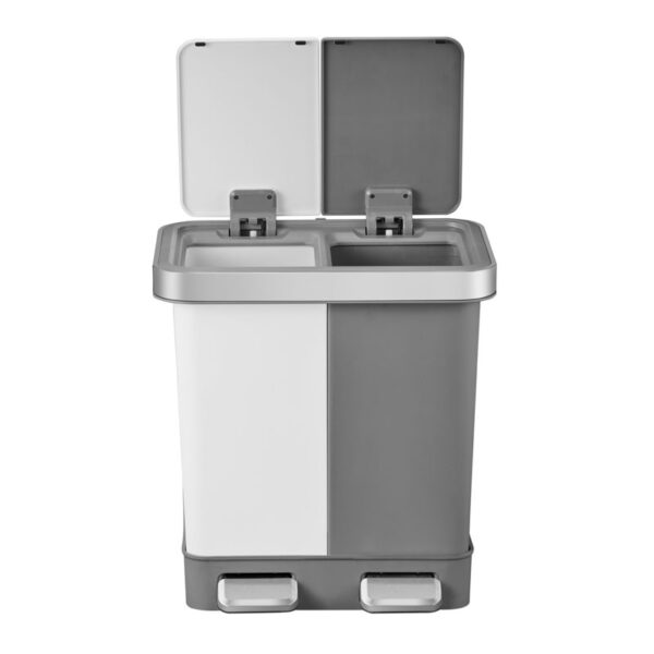 Hana Duo Recycling pedaalemmer 10+10 liter wit, grijs - VB 620020 - Afbeelding 8