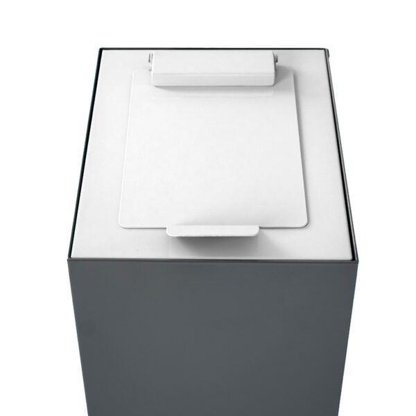 Top met klepdeksel voor modulaire afvalscheidingsunit 60 liter wit - VB 197767