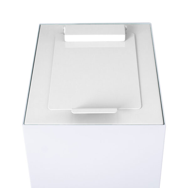 Top met klepdeksel voor modulaire afvalscheidingsunit 60 liter wit - VB 197767 - Afbeelding 2