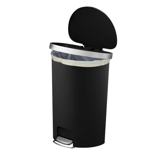 Hana pedaalemmer halfrond 55 liter Zwart - VB 622155 - Afbeelding 3