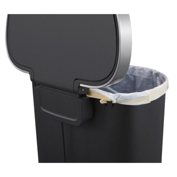 Hana pedaalemmer halfrond 55 liter Zwart - VB 622155 - Afbeelding 9