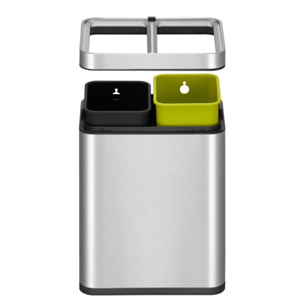 Laguna Slim afvalbak Open Top 10+10 liter mat RVS - VB 908720 - Afbeelding 3
