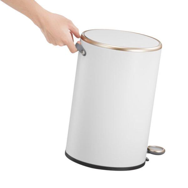 Cosmo pedaalemmer 12 liter mat wit - VB 933012 - Afbeelding 5
