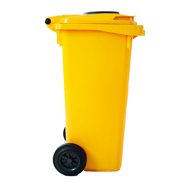 Container met rozet 120 liter geel - VB 120500 - Afbeelding 4